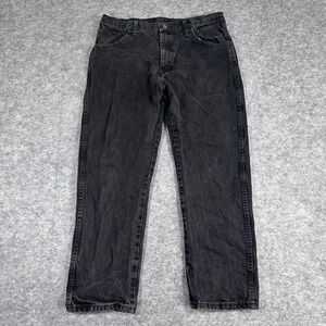 Rustler Denim Jeans Mens 38x29 Black Good Faded Regular Fit Cotton Workwear
